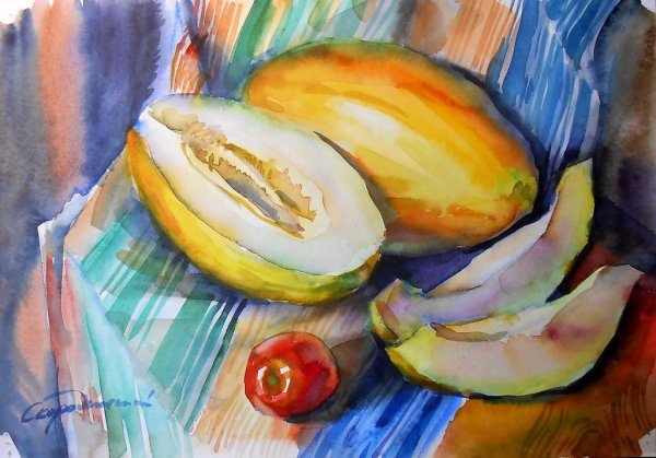 Джон Черрин натюрморт акварель