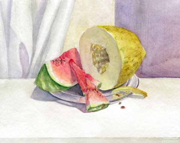 Дыня гуашью