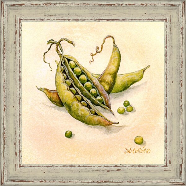 Горошек акварель