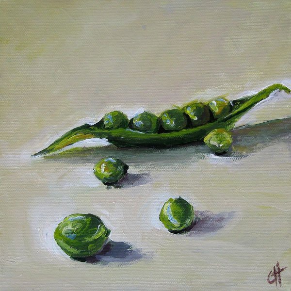 Зеленый горошек в живописи