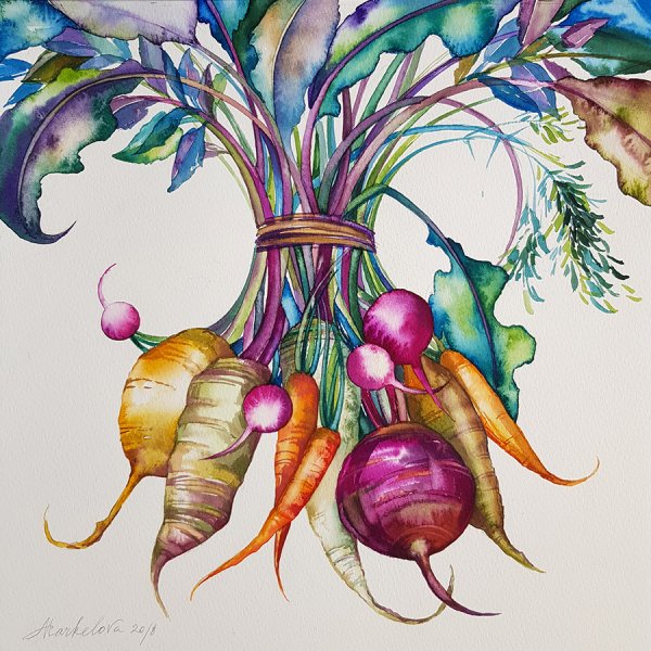 Рисунки художественной акварелью