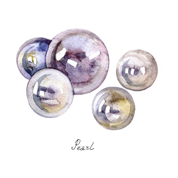 Жемчужина акварель