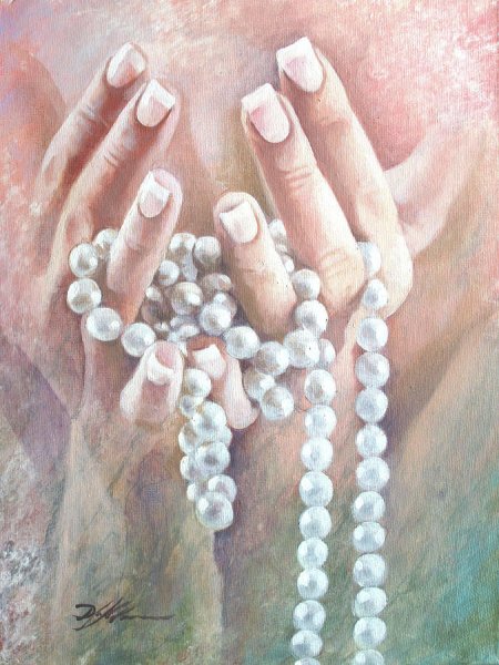Жемчуг акварелью
