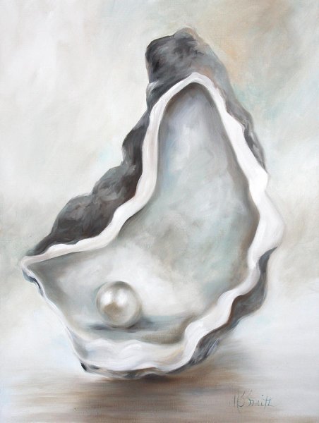 Устрицы акварель