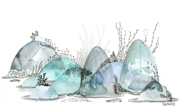 Акварельные камни