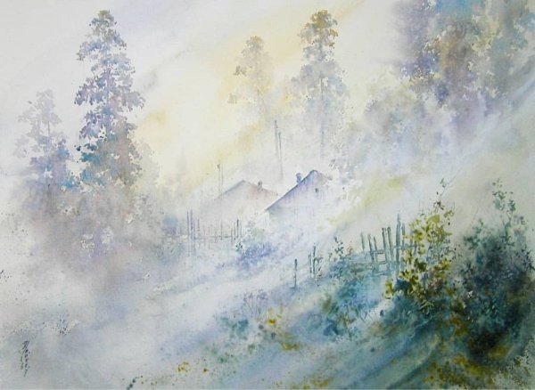 Игорь Хайков акварель пейзаж