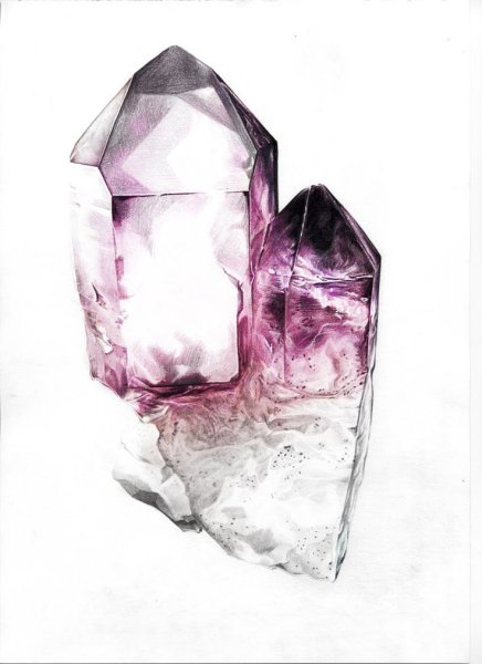 Ювелирные камни акварелью