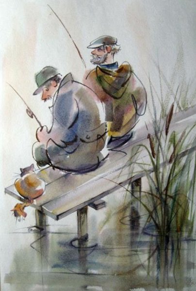 Рыбалка рисунок