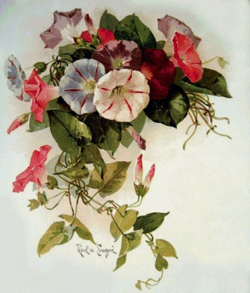 Вьющиеся цветы узор