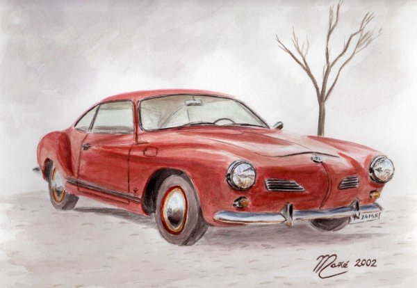 Машина акварелью