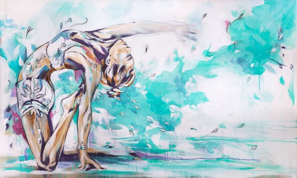 Йога акварель