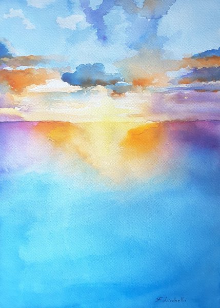 Фон акварель