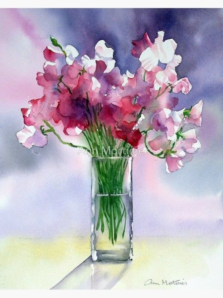 Подсолнух скетч акварелью