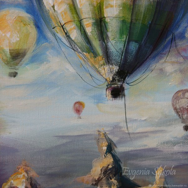 Картина Каппадокия маслом воздушные шары