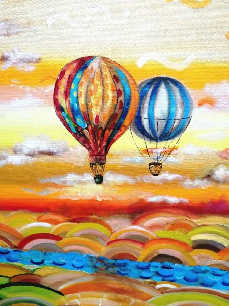 Воздушный шар акрилом