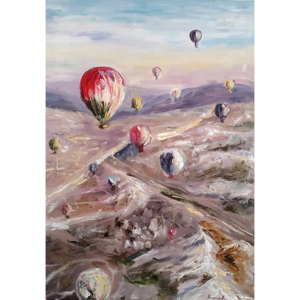 Картина Каппадокия маслом воздушные шары