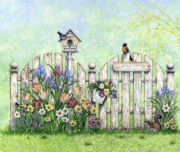 Забор иллюстрация