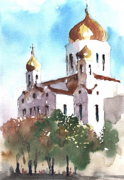 Храм Христа Спасителя в гуаше