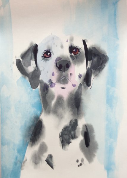 Эскиз "Далматины", 28,5x39 см