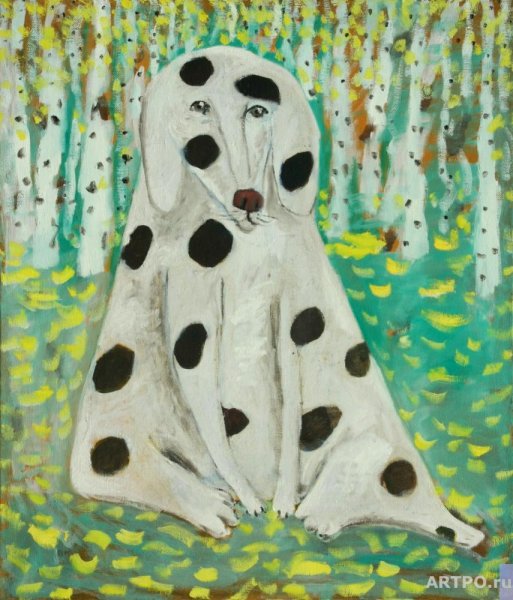 Щенок далматинца арт