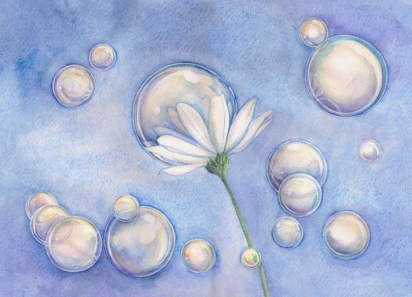 Мыльные пузыри красками