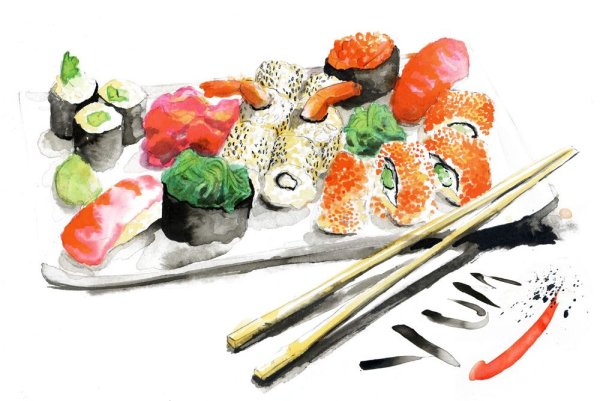 Реклама суши и роллов