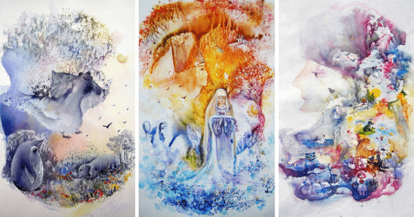 Марина Трушникова монотипия кляксография