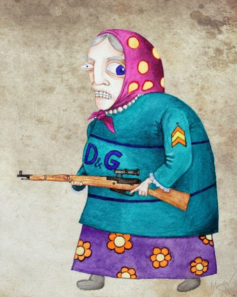 Бабушка иллюстрация