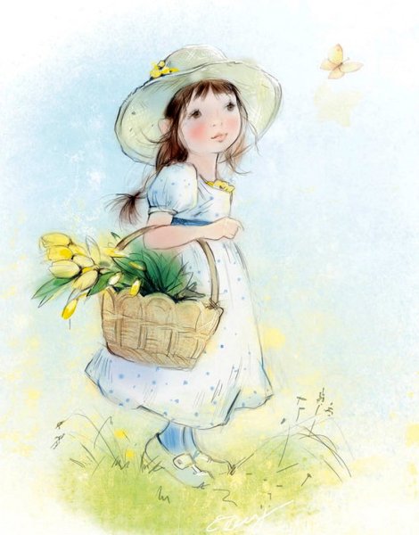 Старушка живопись