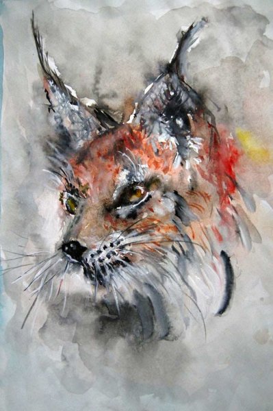 Рысь живопись маслом