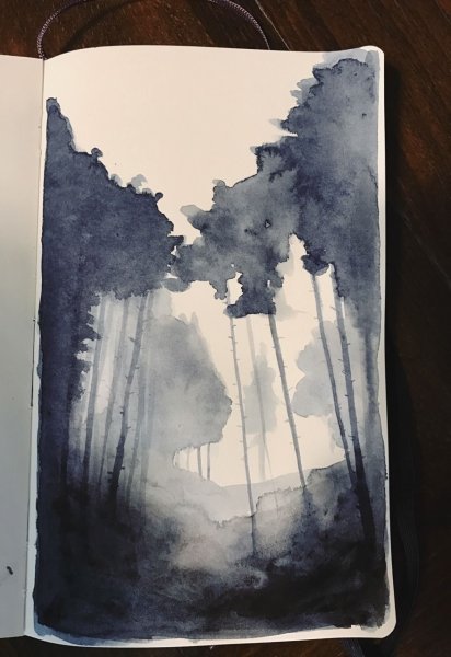 Рисовать акварелью в скетчбуке