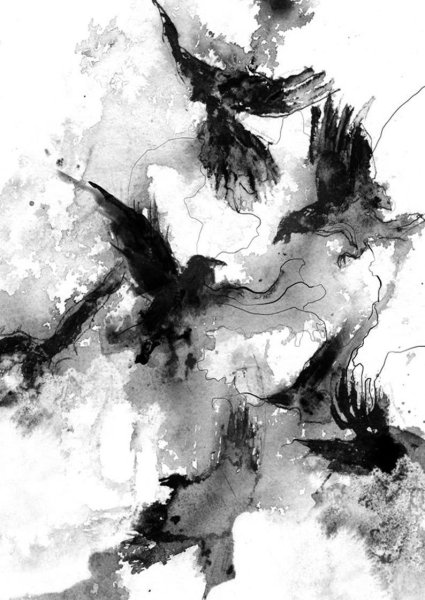 Черная акварель