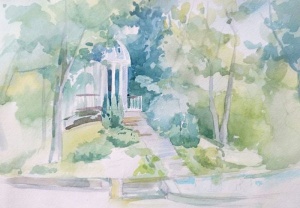 Парк акварелью