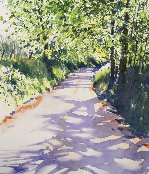Аллея акварелью пленэр
