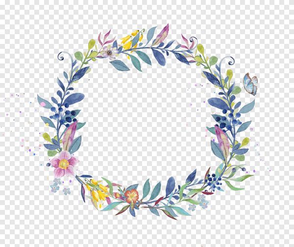 Акварельные цветочные венки
