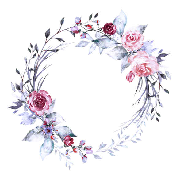 Круглая рамка цветы