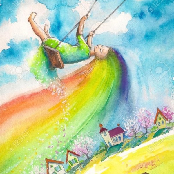 Радуга акварель