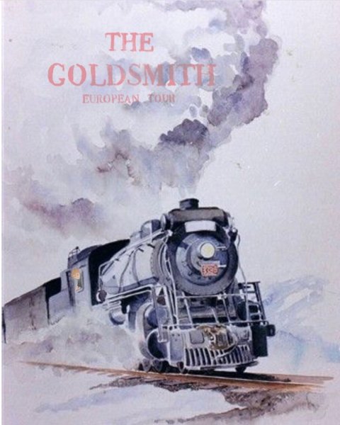 Железная дорога акварель