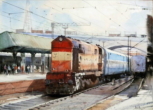 Художник Bijay Biswaal поезда