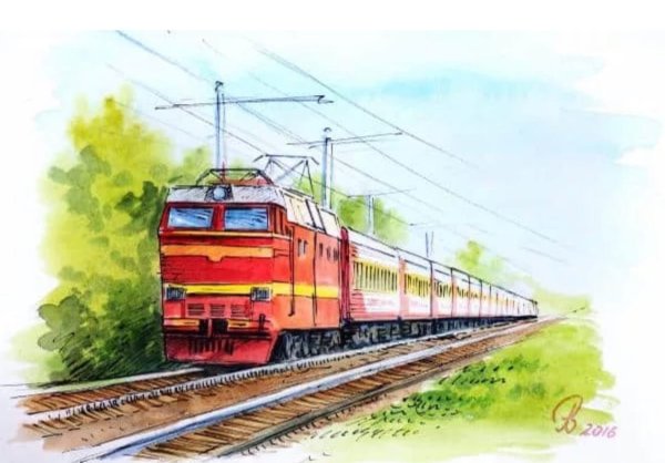 Поезд картина