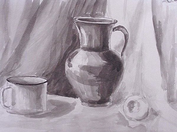 Гризайль в живописи акварель