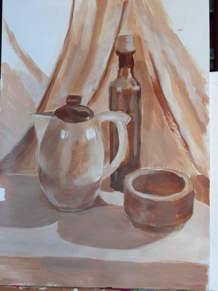 Академическая живопись гуашь гризайль