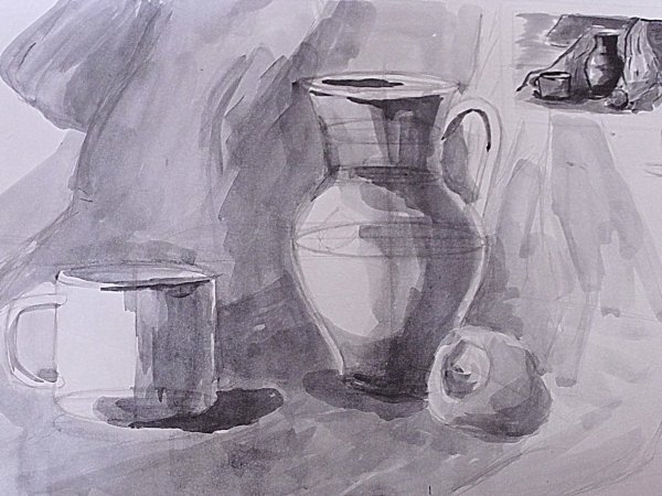 Техника гризайль натюрморт