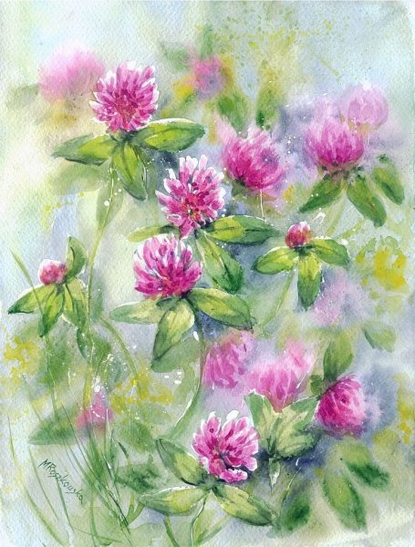 Клевер Луговой в живописи