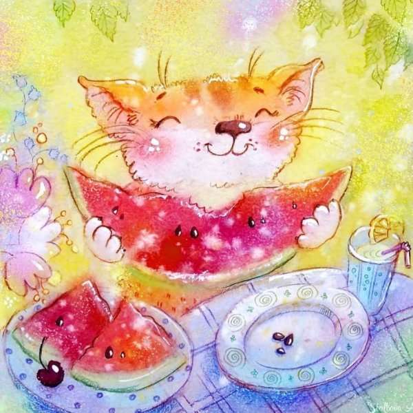 Счастье акварель