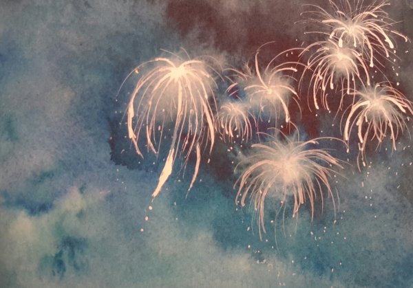 Фейерверк живопись