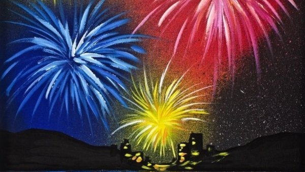 Салют красками для детей