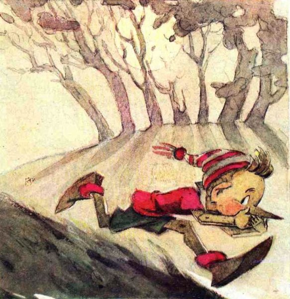 Буратино иллюстрации к сказке советских художников