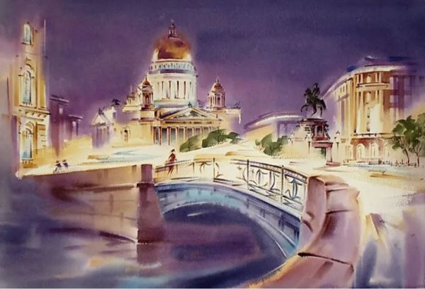 Константин Кузема.акварели Петербурга.