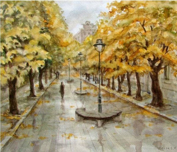 Елена Юшина осенний пейзаж